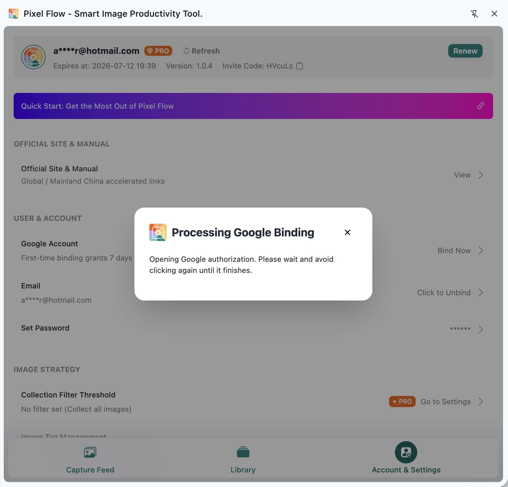 Pixel Flow processing Google binding notice