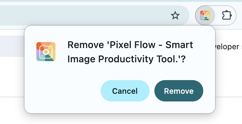 Chrome uninstall confirmation for an extension
